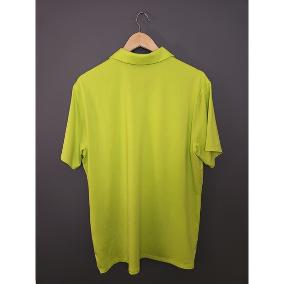 Nike Golf Shirt Men's L Neon Green Short Sleeve Polo Dri-Fit Stretch Performance - Picture 3 of 6